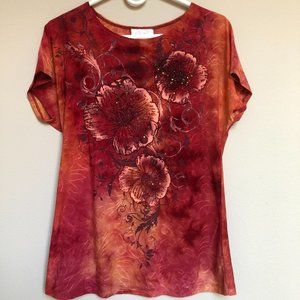 Dress barn Floral Shirt Small